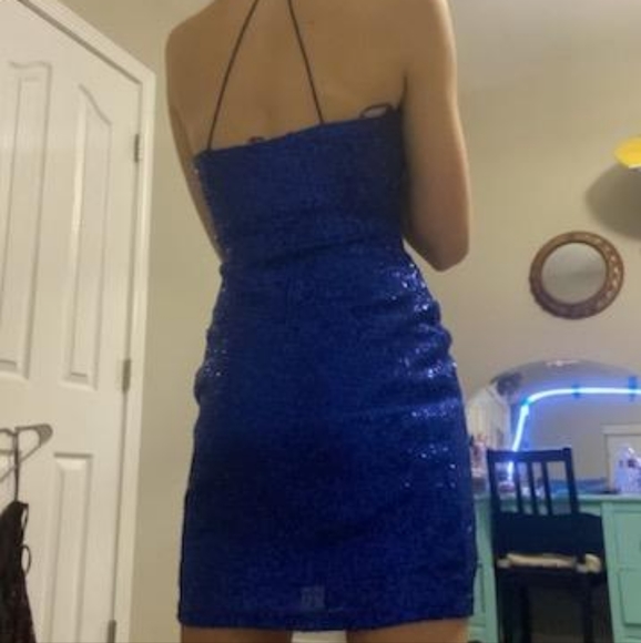 Blue sequin dress - Picture 4 of 6